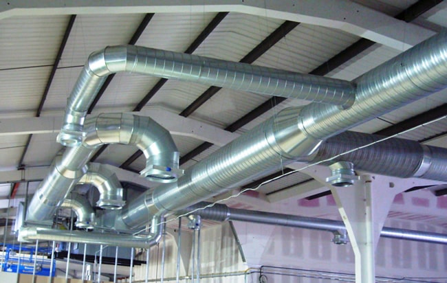 Воздушное отопление производственного помещения через центральную систему