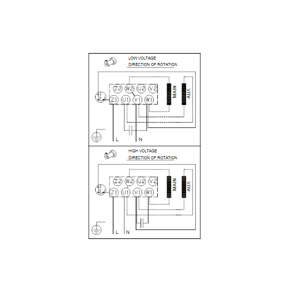 Вертикальный многоступенчатый центробежный насос Grundfos CR 1-12 A-FGJ-A-E-HQQE артикул 96543976 – схема подключения