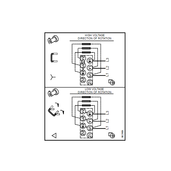 Вертикальный многоступенчатый центробежный насос Grundfos CR 15-1 A-F-A-V-HQQV артикул 96501795 – схема подключения